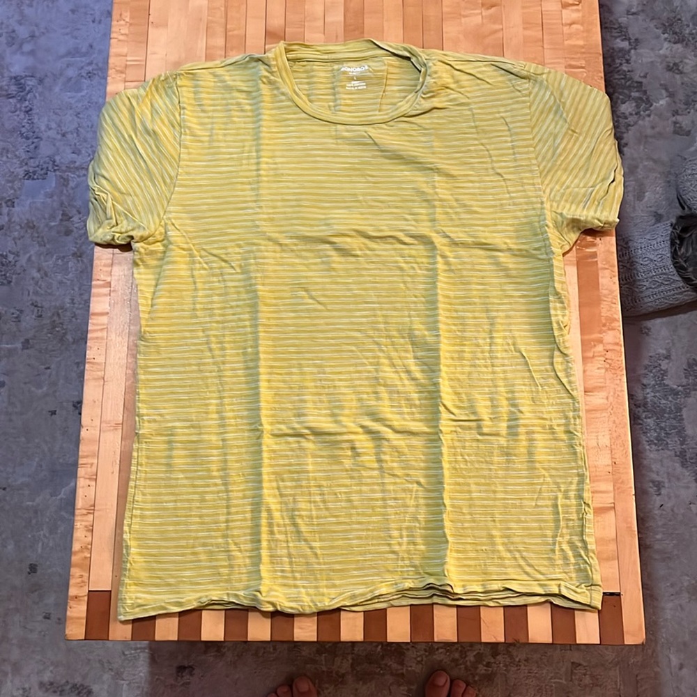 Bonobos yellow striped tee shirt - size large